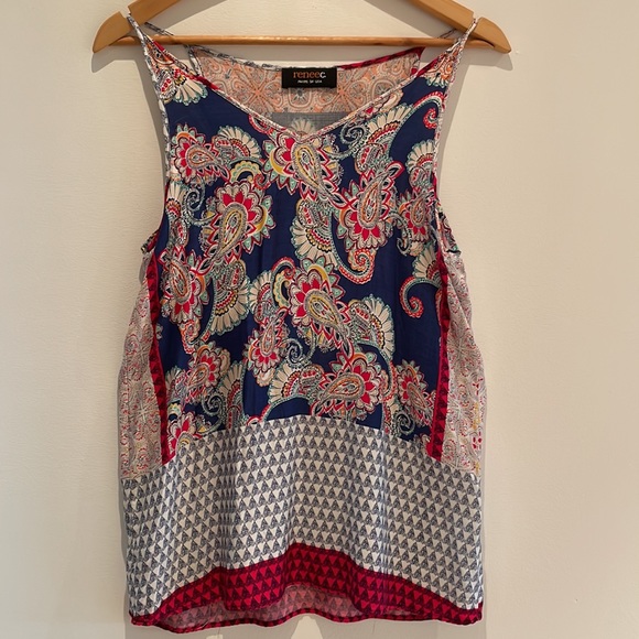 Reene C. Women’s Paisley Patterned Tank Top. - Picture 3 of 8